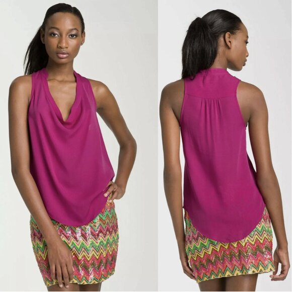Haute Hippie Scarlet Draped Blouse - Picture 1 of 7
